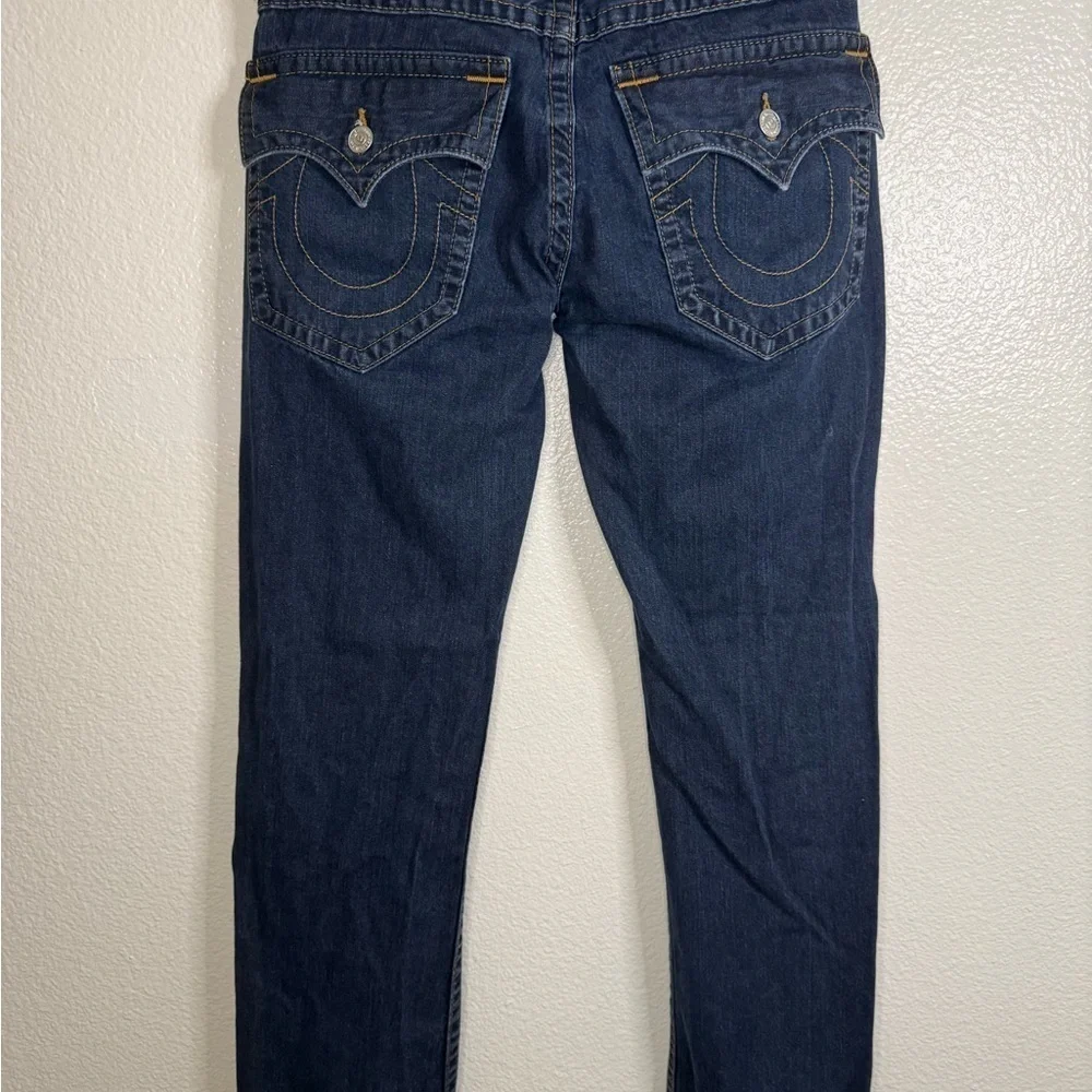 True Religion Acid Wash Denim Size 33 Jeans 100% Cotton Made In Mexico.